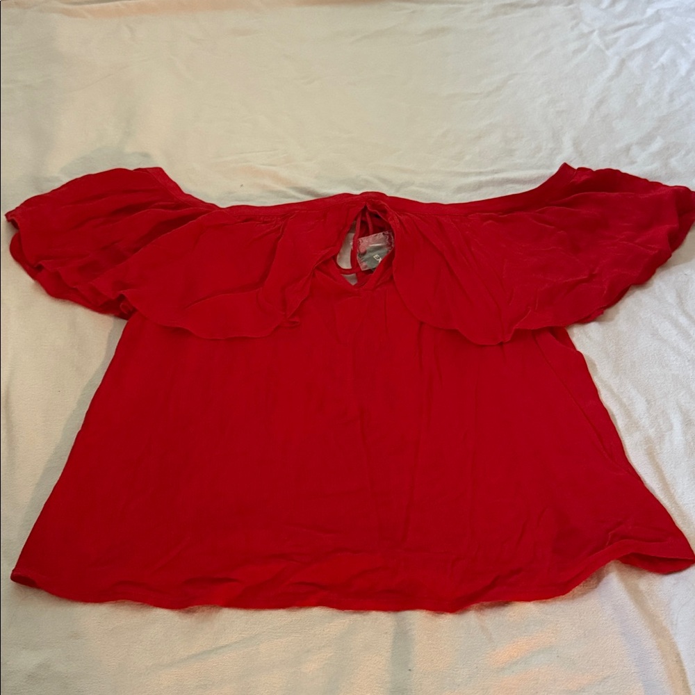 Express Vibrant Red Blouse